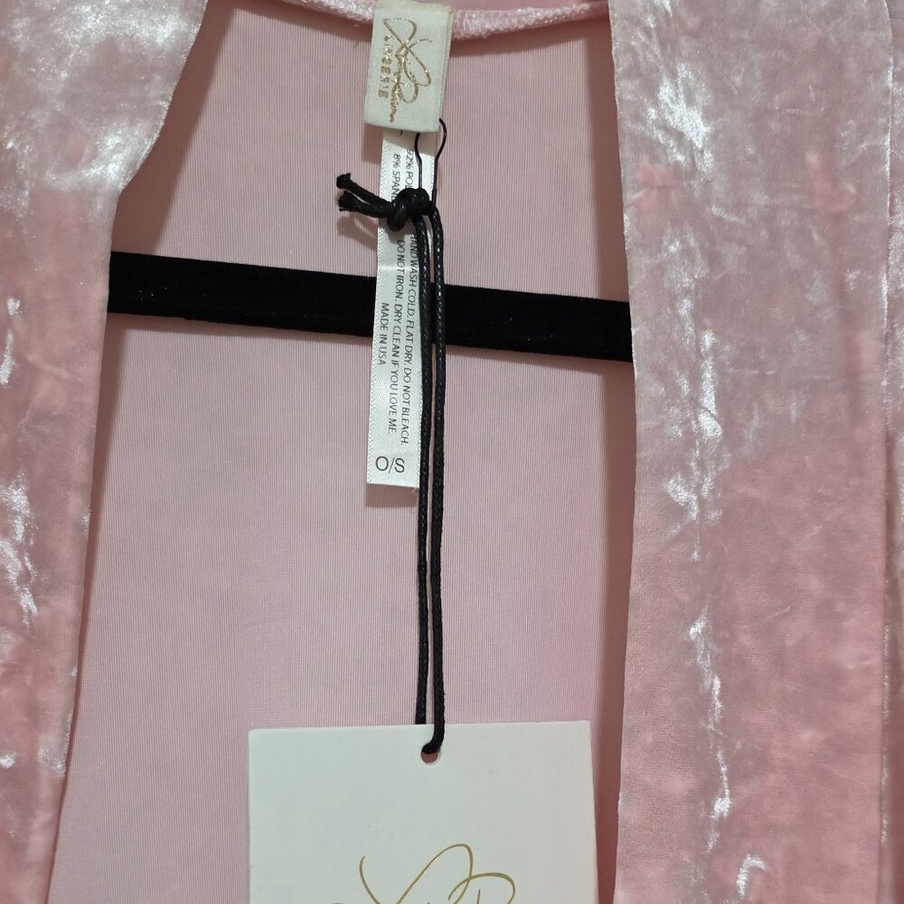 Pink Velvet Baby Boxer Robe (Robe Only) in Strawberry Ice Cream - Picture 4 of 9